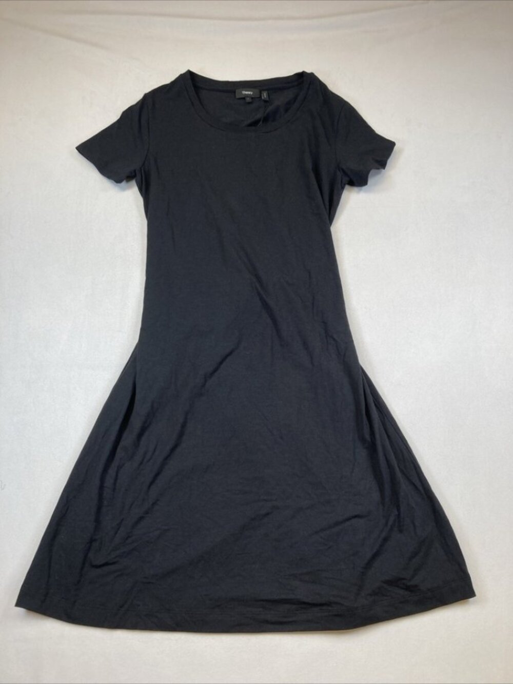 NWT Theory Liliana Ranmire Knit Back Cut Out Dress Black Large